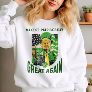 Donald Trump Make St Patrick's Day Great Again Bright Shirt Funny Trump Beer Drinking Shirt LM32 67182