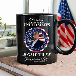 Trump President Inauguration Day Black Mug TH10 64229