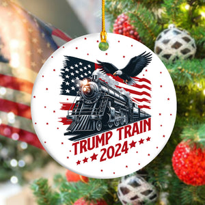 Trump Train 2024 for Patriotic Fans Ceramic Ornament LM32 63935