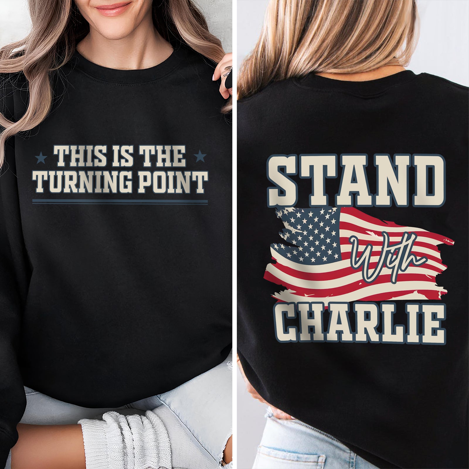 Justice For Charlie Kirk - This Is The Turning Point Back and Front Shirt LM32 65551