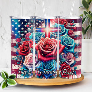 This Is The Turning Point - Charlie Kirk With Rose Tumbler HO82 66012