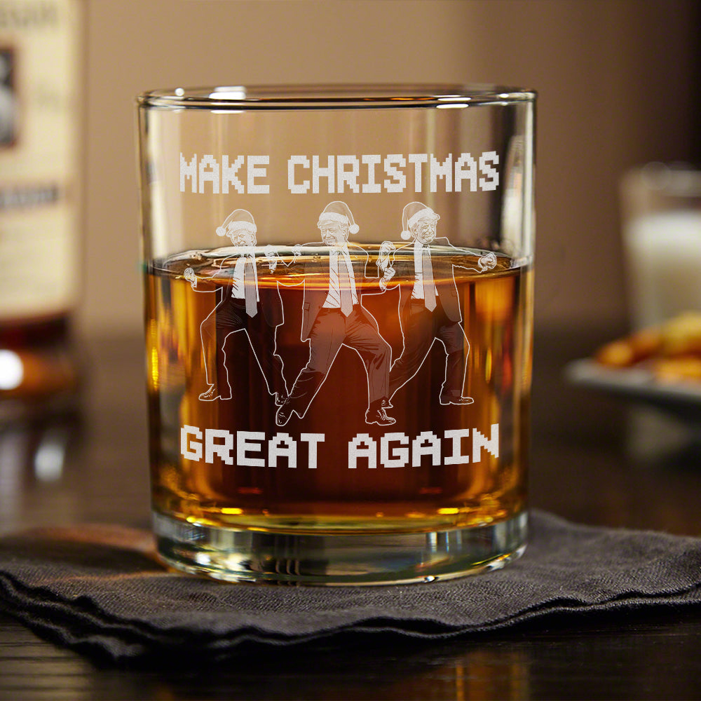 Trump Bring Motivation To Every Corner Of America - Make Christmas Great Again Whisky Glass LM32 63771