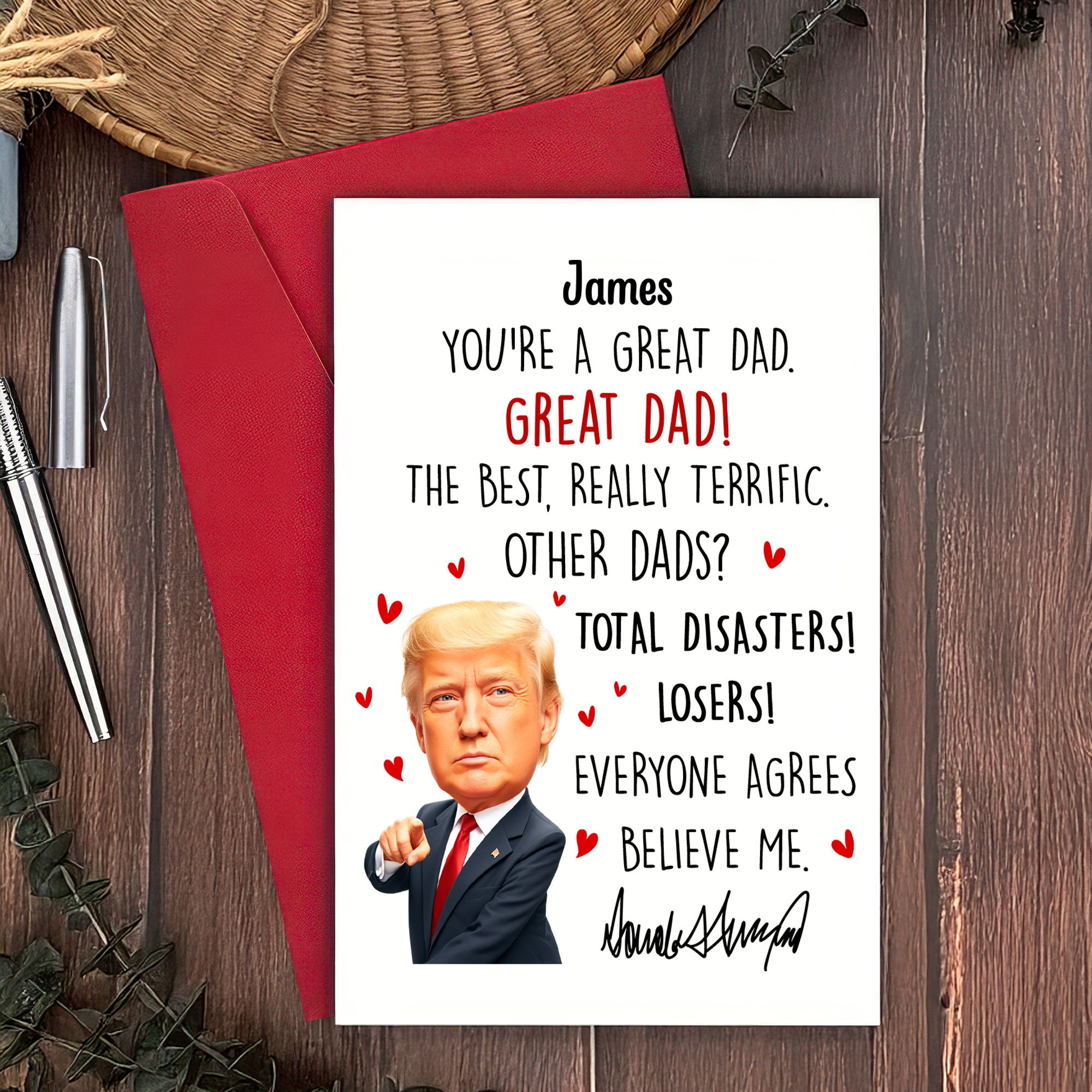 Personalized Gift Funny Donald Trump Mother's Day Thankyou Card LM32 65331