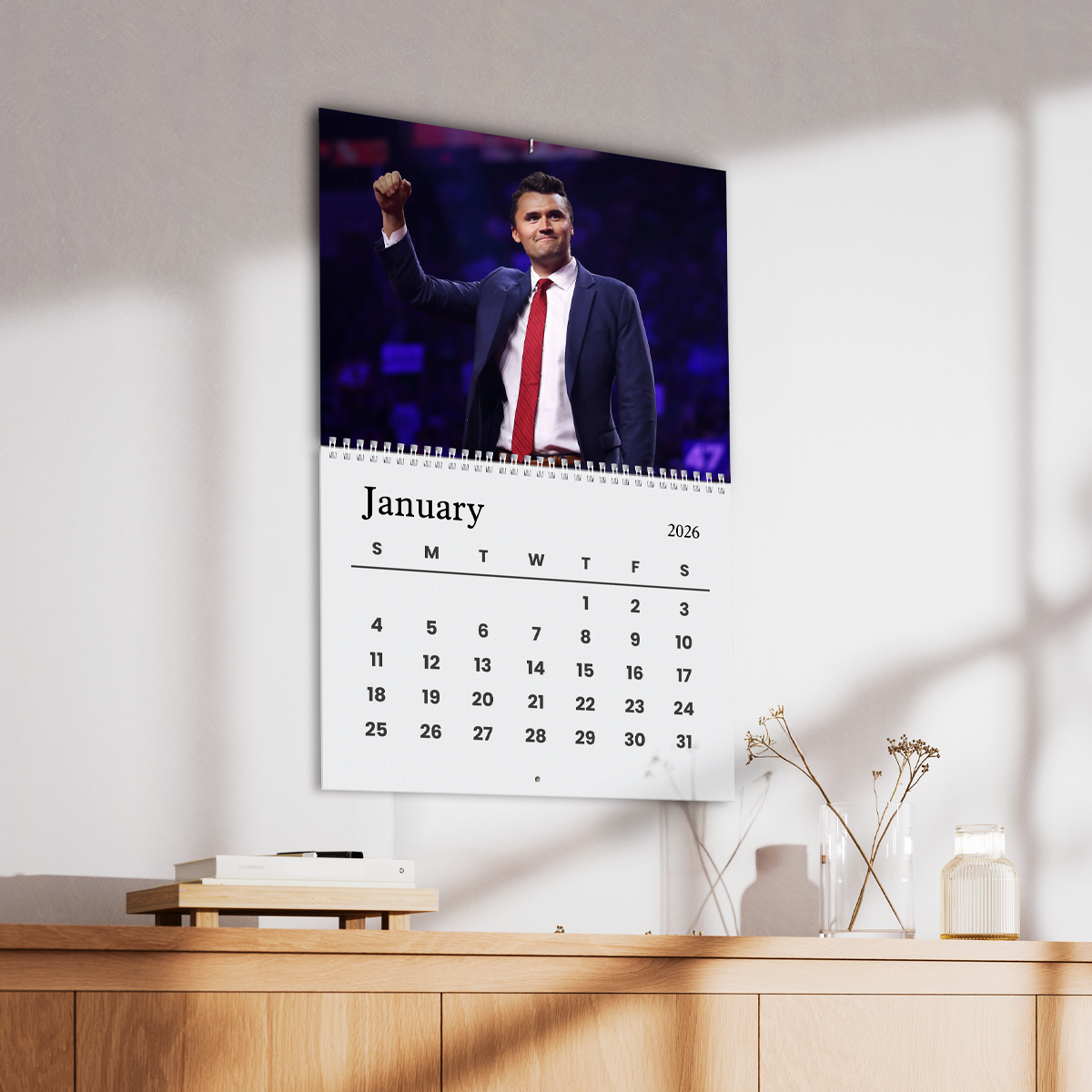 Year Of Charlie Kirk Wall Calendar 2026 Inspirational Wall Calendar LM32 65793