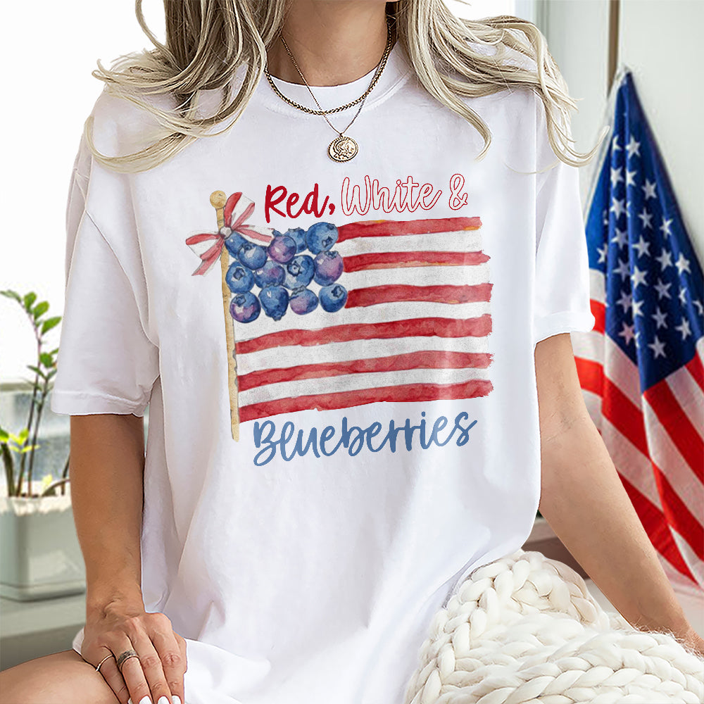 Red White & Blueberries Charlie Kirk Bright Shirt HA75 64614
