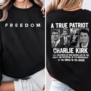 Justice For Charlie Kirk Back and Front Shirt HO82 66004