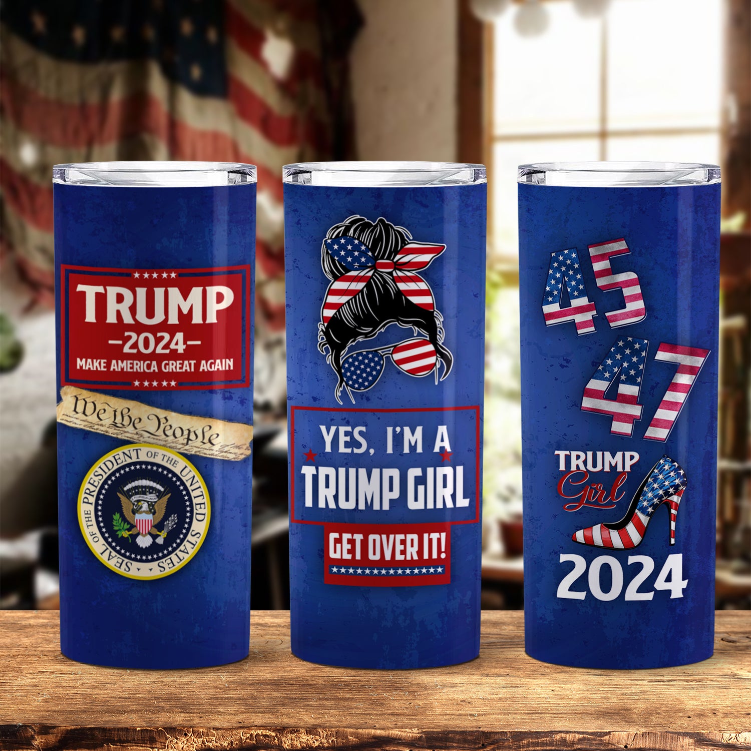 Yes I'm A Trump Girl Skinny Tumbler HA75 62968