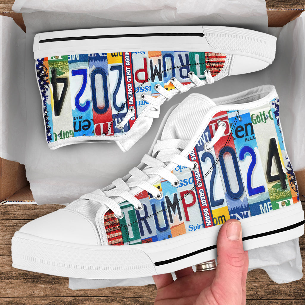 Trump 2024 For 4th Of July High Top Shoes HO82 62836