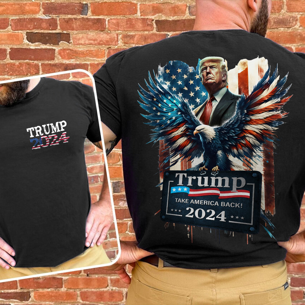 Eagle Flag Take America Back Front And Back Shirt N369 62514
