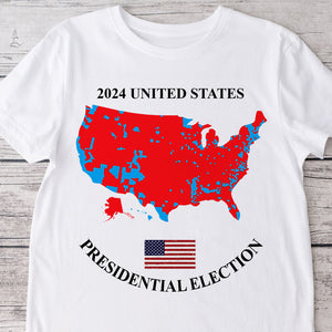 Trump US Presidential Election 2024 Map Bright Shirt HA75 67068