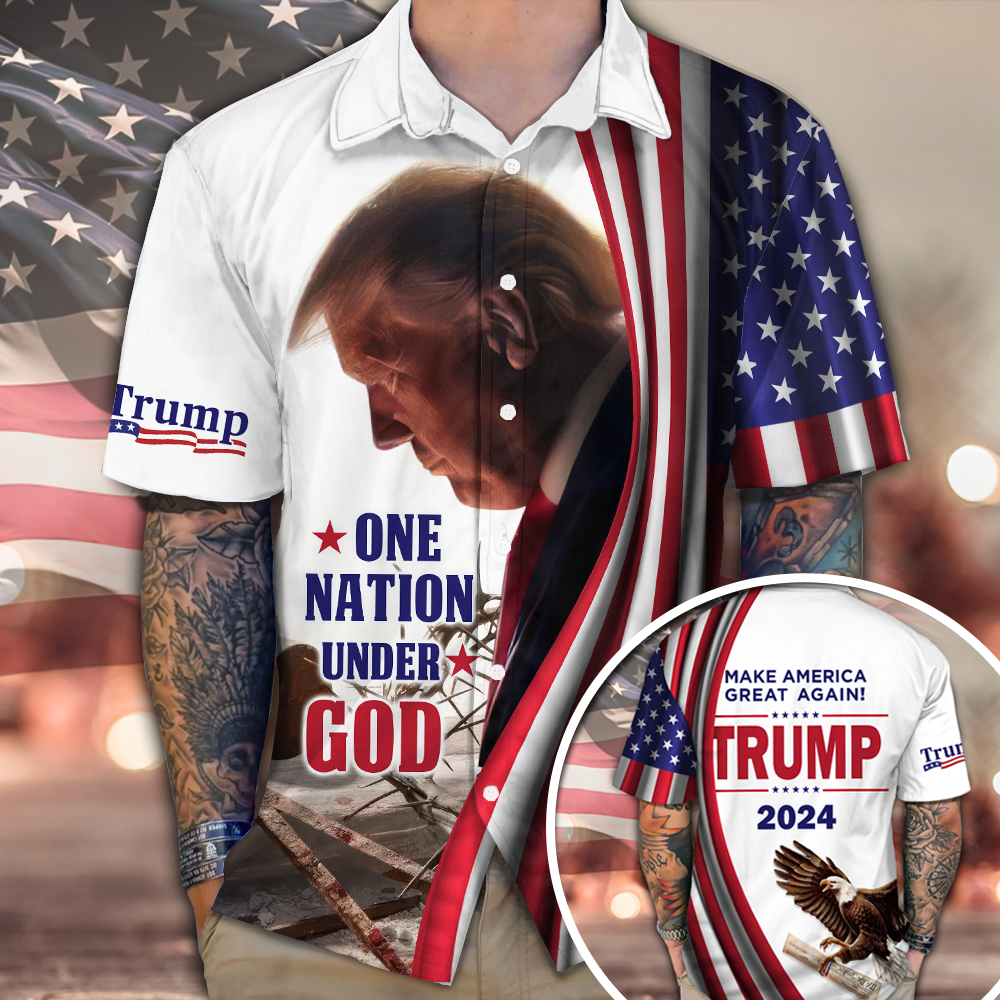 One Nation Under God Trump Hawaii Shirt N304 62522