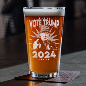 Vote Trump 2024 Print Beer Glass N304 62622