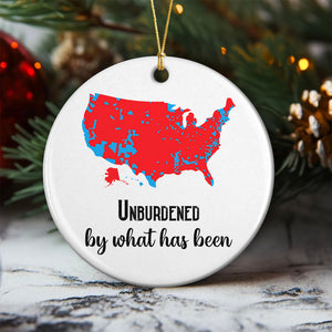 2024 Election Map - Unburdened by What Has Been Trump Ceramic Ornament HA75 63952