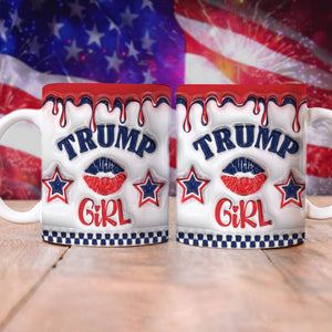 Trump Girl 3D Inflated Effect Printed Mug - Gift For Best Friends, BFF, Sisters HO82 63298