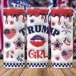 Trump Girl 3D Inflated Effect Printed Skinny Tumbler HO82 63300