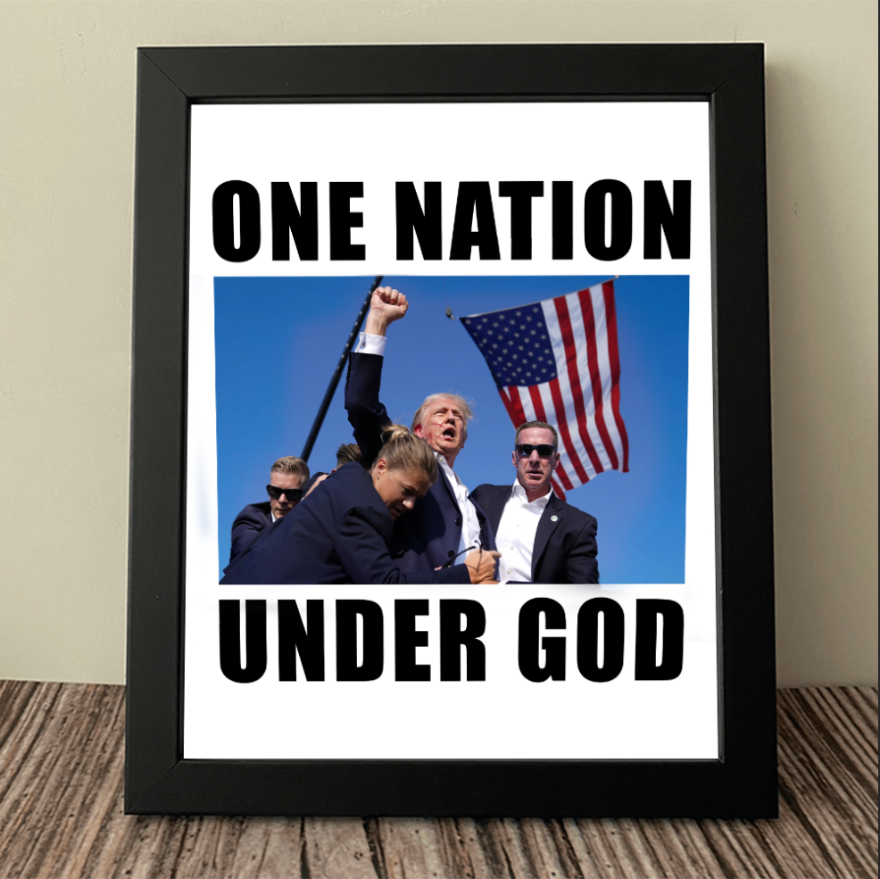 One Nation Under God Donald Trump Picture Frame TH10 63435