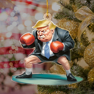 Funny Trump Sports, US Elections Acrylic Ornament, Holiday Decor For Trump Fans HA75 63810