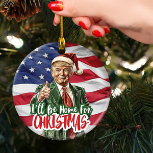 I'll Be Home for Christmas Ornament, Christmas Donald Ceramic Ornament HA75 63782