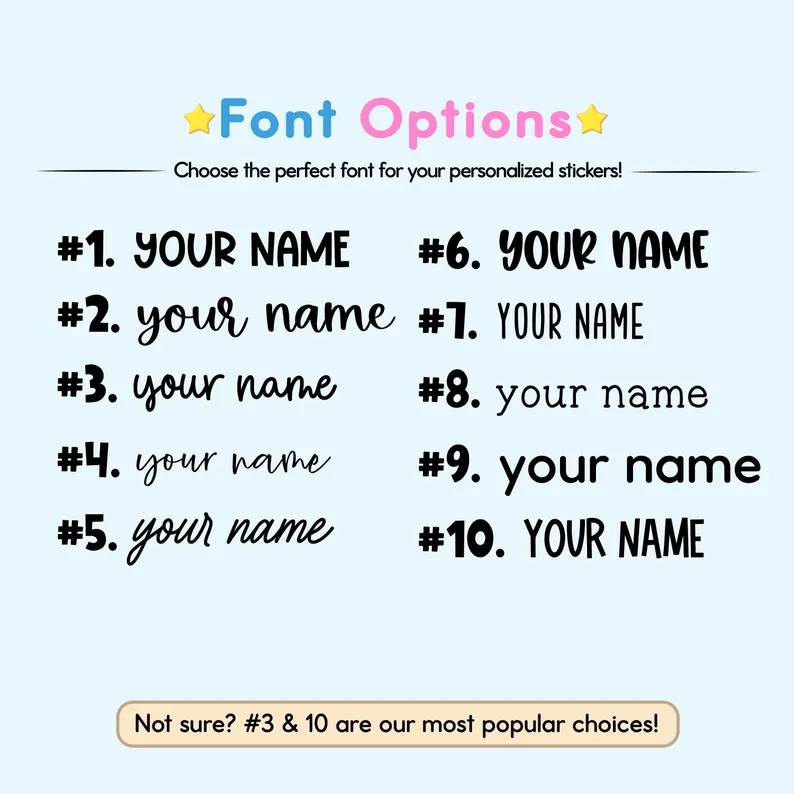 Custom Kid Name Labels - Back to School Gift for Kids HO82 903038