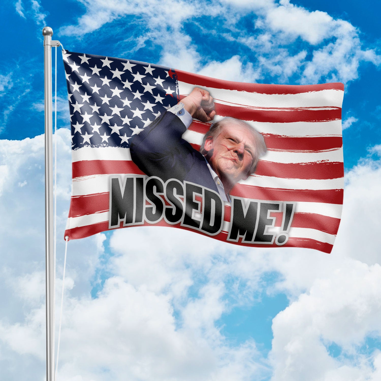 Missed Me Trump 2024 House Flag HO82 63222