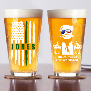 Park Ranger For President Donald Trump 2024 Middle Finger Print Beer Glass HO82 62866