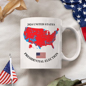 Trump US Presidential Election 2024 Map White Mug Christmas Gifts HA75 67064