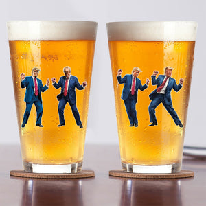 Trump Ready To Dance And Celebrate The Holidays Beer Glass LM32 65023