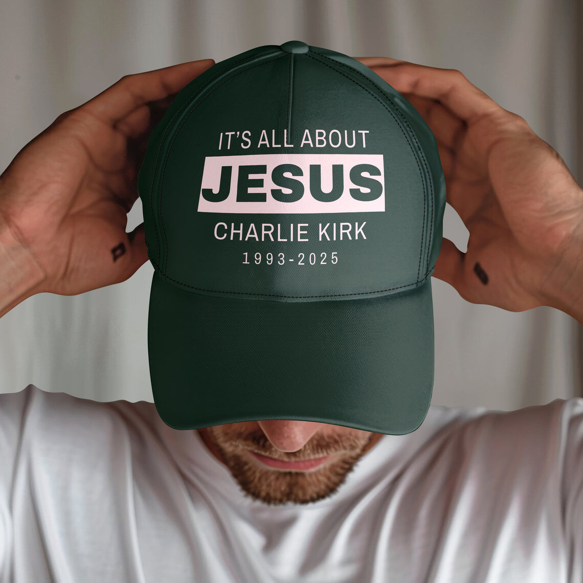 It's All About Jesus - Charlie Kirk 1993 - 2025 Classic Cap LM32 65645