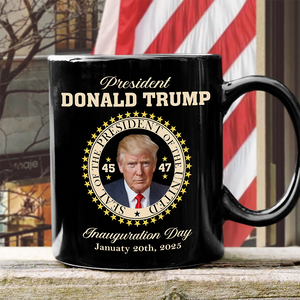 President Donald Trump Black Mug HA75 64058