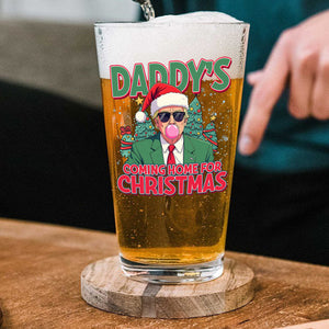 Daddy's Coming Home For Christmas Donald Trump Rock Glass TH10 64071