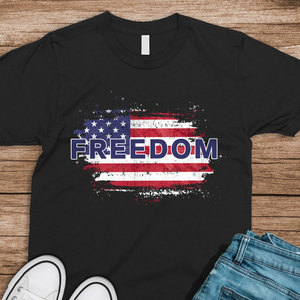 FREEDOM America Flag - Charlie Kirk Memorial Dark Shirt CH07 67586