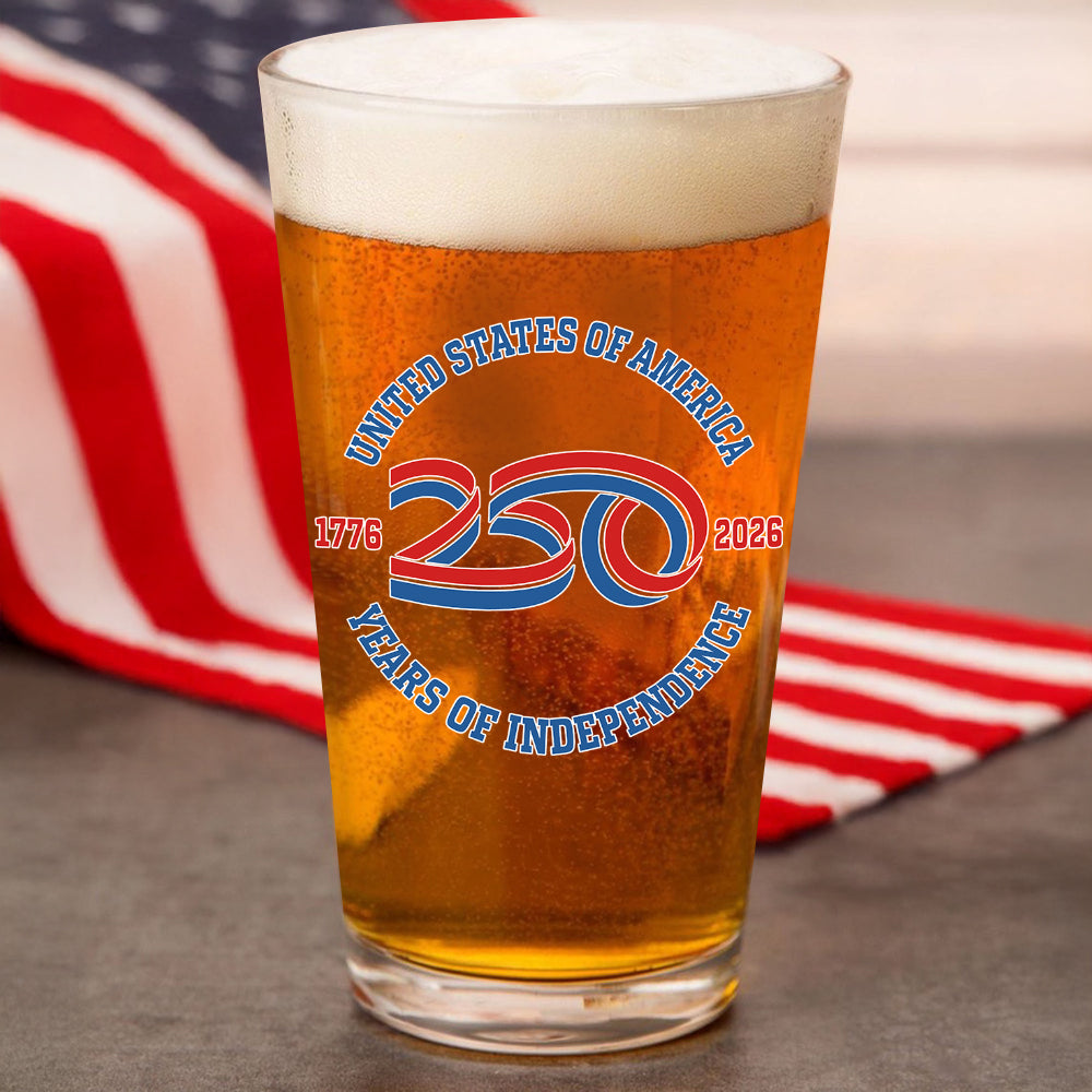 USA 250 Years Of Independence Beer Glass CH07 896770