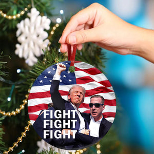 Fight Fight Fight Trump Ceramic Ornament DM01 63227