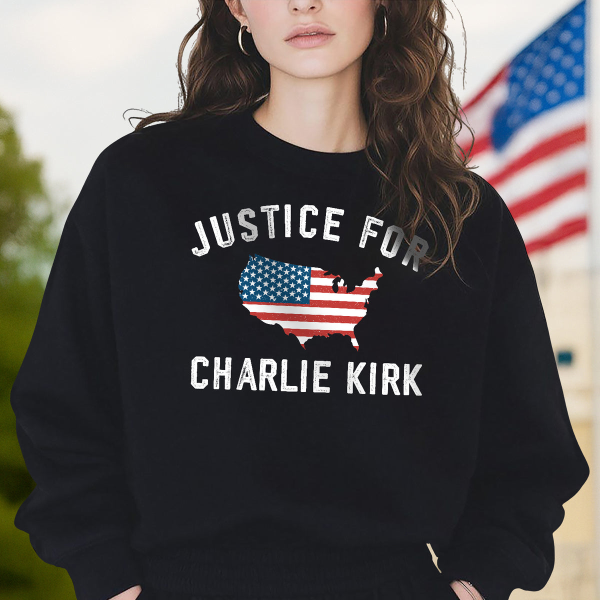 Justice For Charlie Kirk Dark Shirt LM32 65463