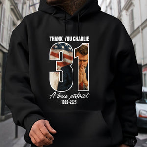 Thank You Charlie Kirk A True Patriot Dark Shirt HO82 65984