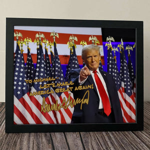 Custom Name Trump President 2024 Let’s Make America Great Again Picture Frame HO82 65374