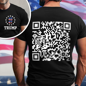 Funny QR President Trump 45 47 Dancing Back And Front Dark Shirt HA75 64166