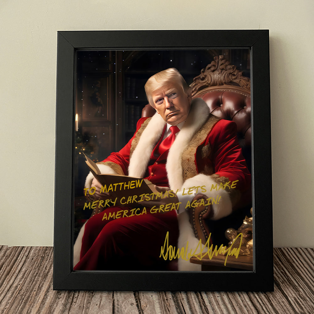 President Donald Trump Merry Christmas Picture Frame HA75 63808