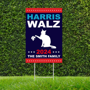 Custom Family Name Harris Walz 2024 Obviously Coroplast Harris For President 2024  Yard Sign HO82 65048