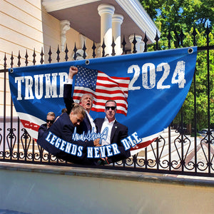 Trump Shooting B*****proof Trump 2024 Flag Donald Trump Non-Pleated Fan Flag HO82 65004