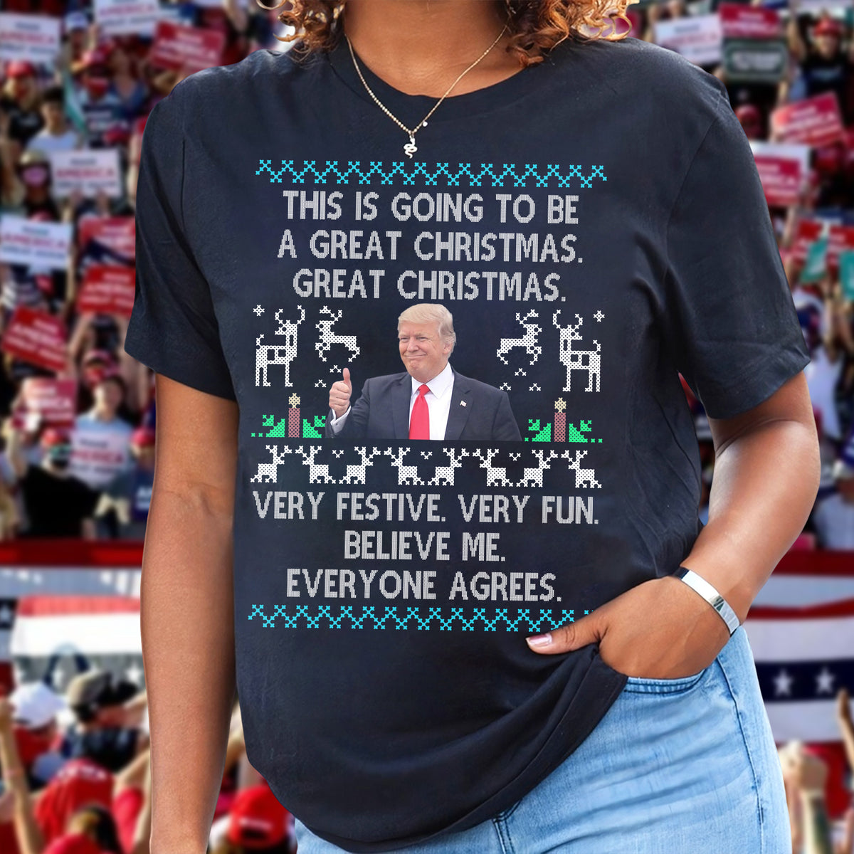 This Is Going To Be A Great Christmas Trump President Dark Sweatshirt HO82 65126