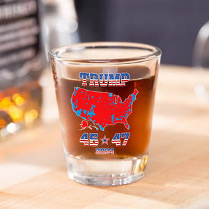 Trump 45 47 US Presidential Election 2024 Map Shot Glass N304 HA75 64110