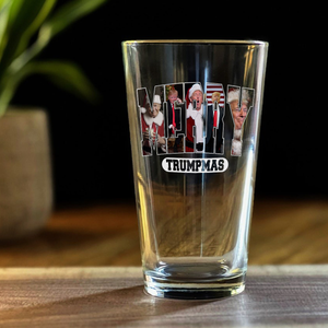 Merry Trumpmas Beer Glass Funny Christmas Gift For Trump Lovers HA75 67076