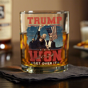 Trump Won President 2024 Rock Glass HO82 65172