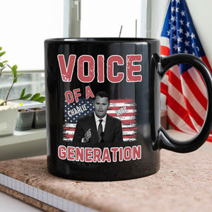Voice Of A Generation Charlie Kirk Black Mug HO82 65960