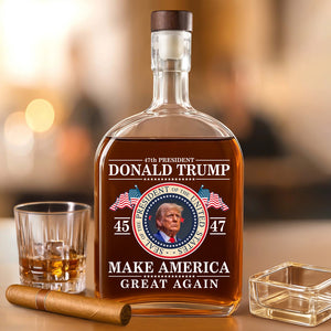 Donald Trump 47th - Make America Great Again Whiskey Bottle LM32 65383