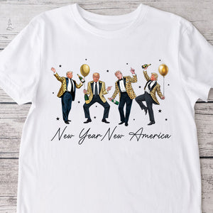 New Year New America Humorous Dancing Trump Bright Shirt HA75 64284