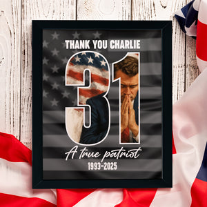 Thank You Charlie Kirk A True Patriot Picture Frame HO82 65988
