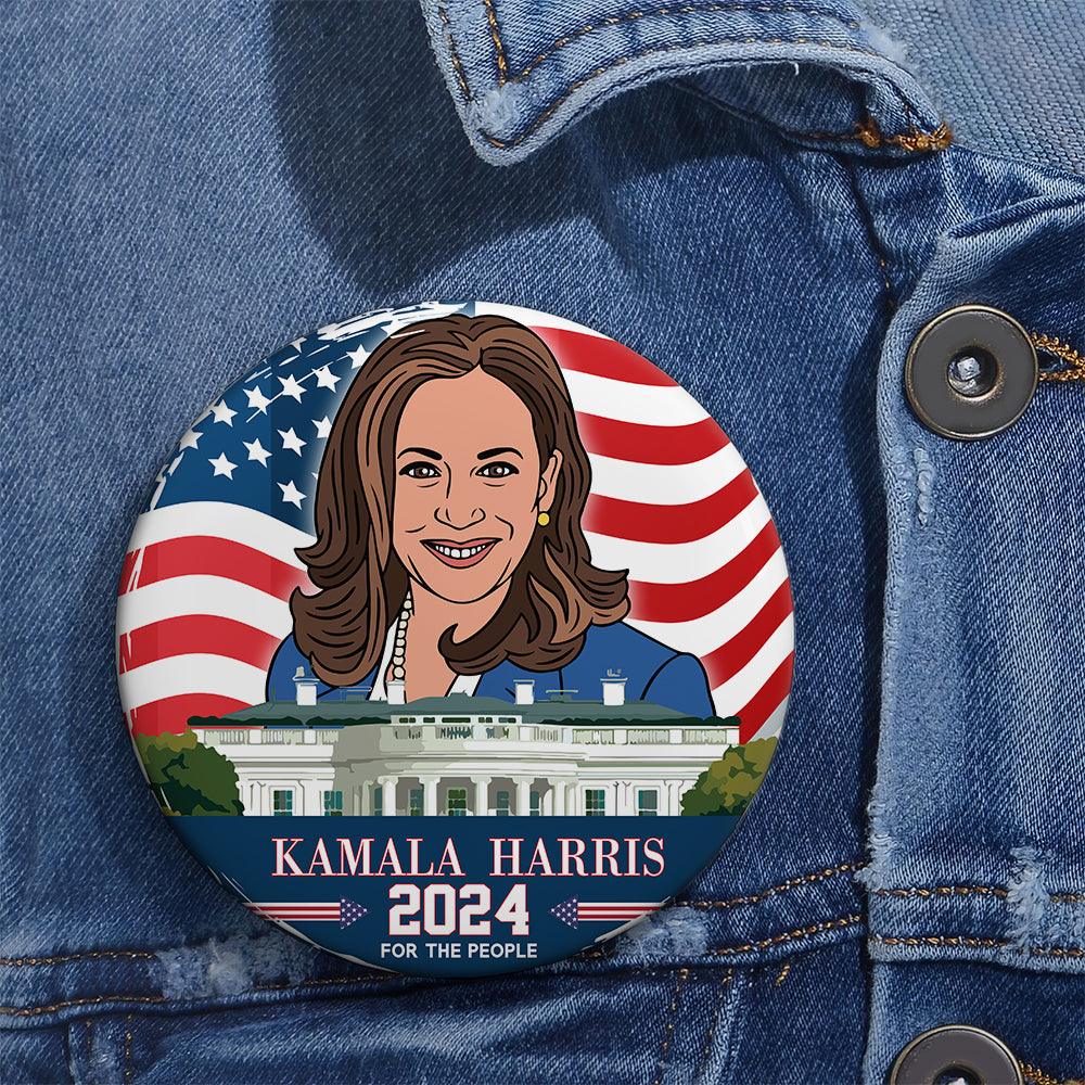 Kamala Harris 2024 For The People Pin Button HA75 63566