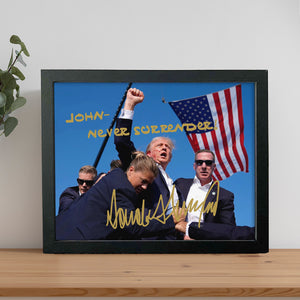 Trump Legends Never D** Never Surrender Picture Frame DM01 63187